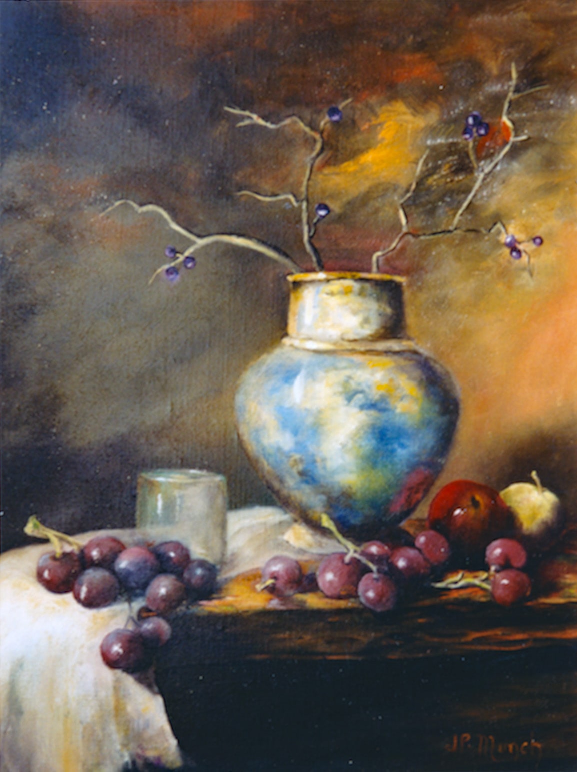 2001 Vase turc et raisins 35x27