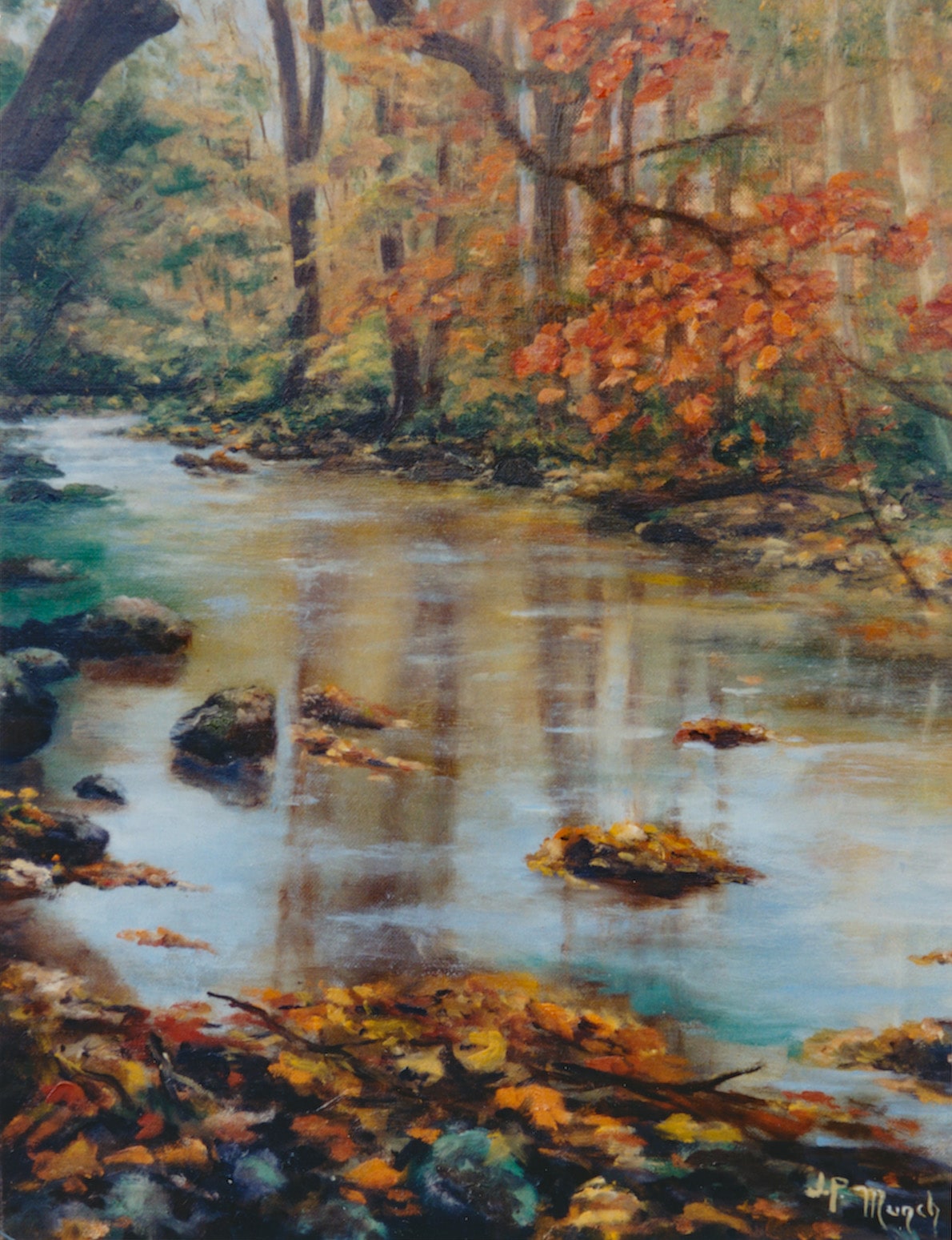 2002 Automne au bord de l'eau 35x27